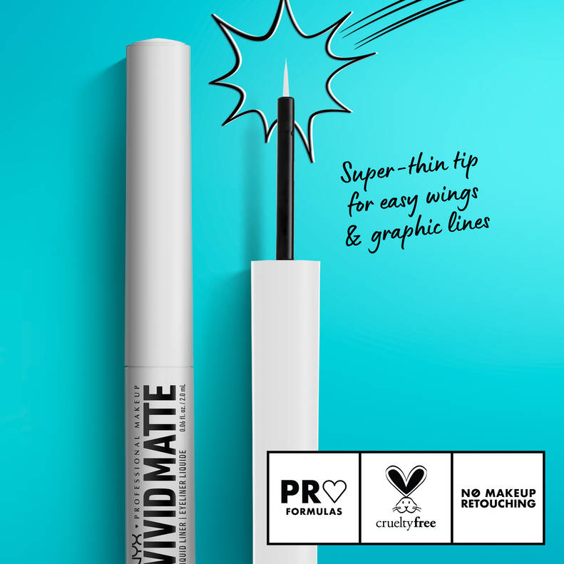 Vivid Matte White Liquid Liner NYX Professional Makeup